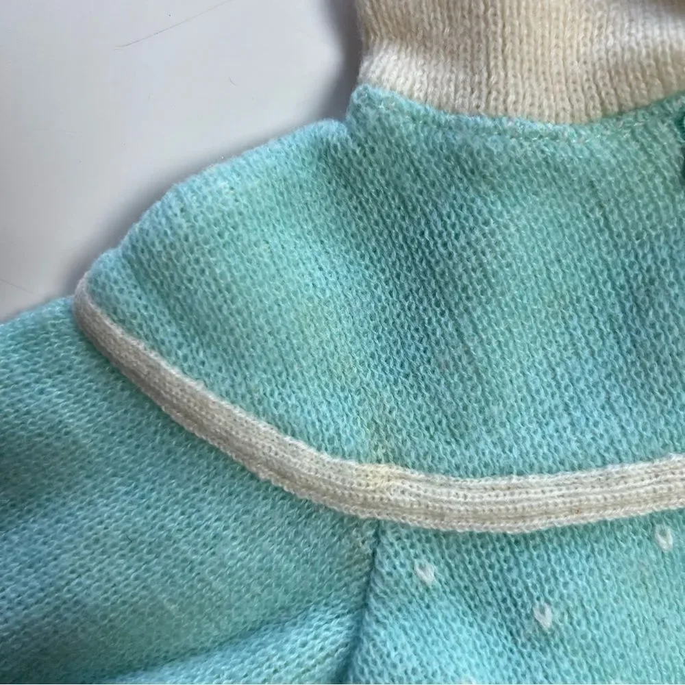 Rad Vintage 1980s Retro Swiss Teddy Bear Sled Apres Ski Twofer Collared Sweater